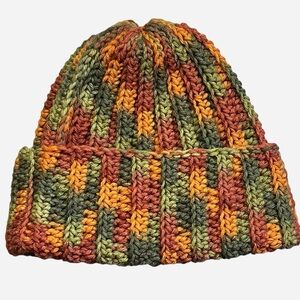 Handmade Autumn-Inspired Crochet Beanie